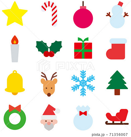 クリスマスアイコン16個セット(カラー) クリスマスアイコン16個セット(カラー) 71356007