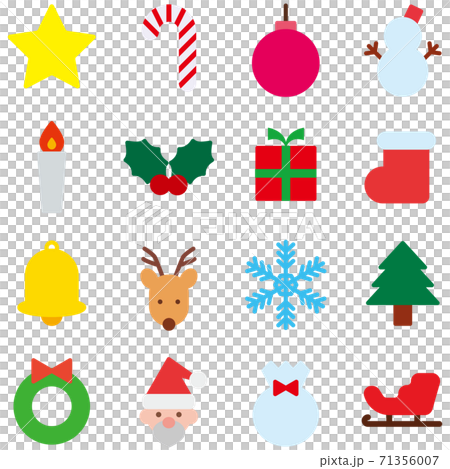 クリスマスアイコン16個セット(カラー) クリスマスアイコン16個セット(カラー) 71356007