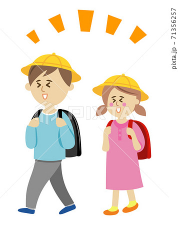 通学する小学生のイラストイメージ 通学する小学生のイラストイメージ 71356257