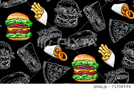 Seamless pattern with burgers Seamless pattern with burgers 71356549