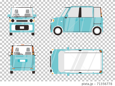 淺藍色兩音輕型汽車4側面圖01 淺藍色兩音輕型汽車4側面圖01 71356778