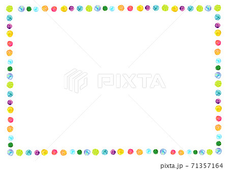 背景素材　ドット　虹色グラデーション 71357164
