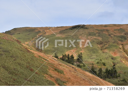 前巻機山から巻機山御機屋の眺め 前巻機山から巻機山御機屋の眺め 71358269
