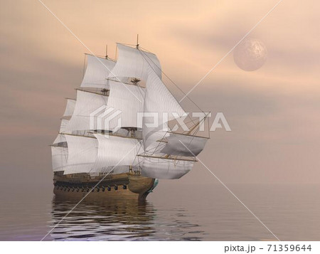 Old merchant ship - 3D render Old merchant ship - 3D render 71359644