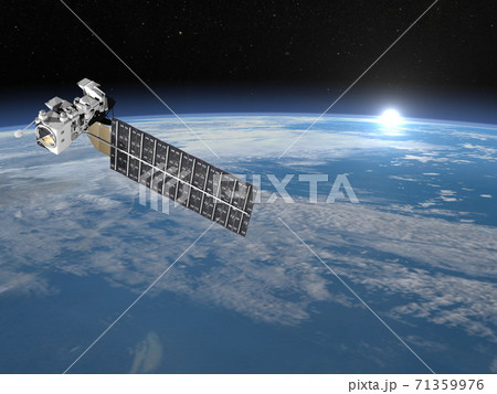 Aqua satellite - 3D render Aqua satellite - 3D render 71359976