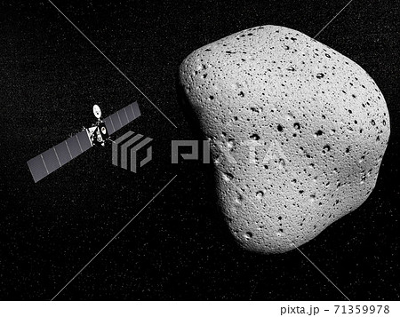 Rosetta probe and comet - 3D render Rosetta probe and comet - 3D render 71359978