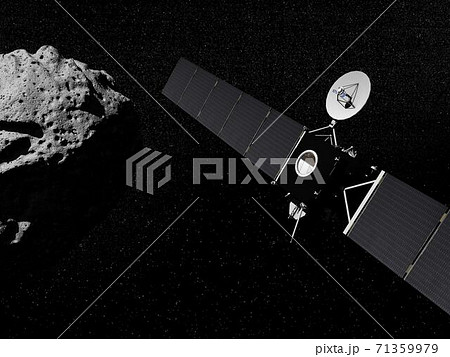 Rosetta probe and asteroid- 3D render Rosetta probe and asteroid- 3D render 71359979