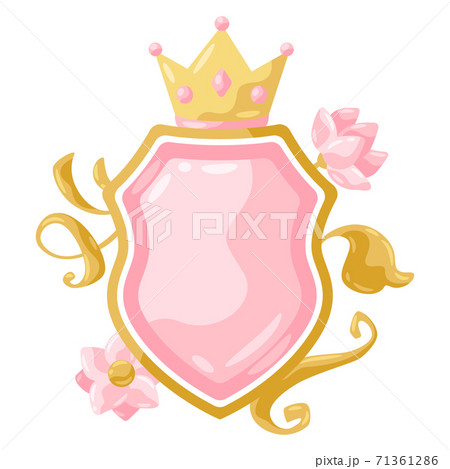 Illustration of princess shield. Illustration of princess shield. 71361286