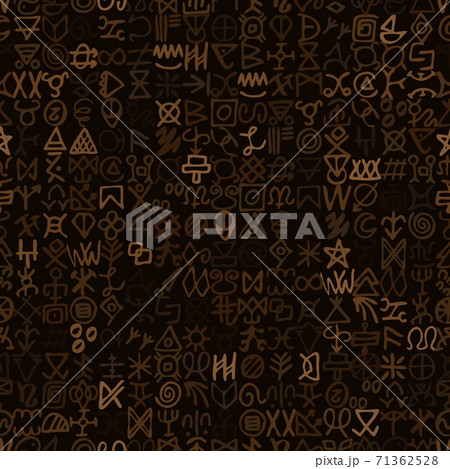 Tribal pattern with symbols ancient style vintage illustration background 71362528