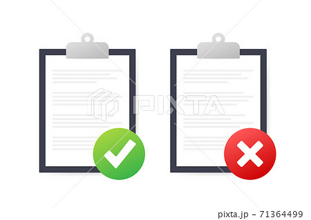 Clipboard with checklist icon. Clipboard with checklist icon for web. Vector illustration. 71364499