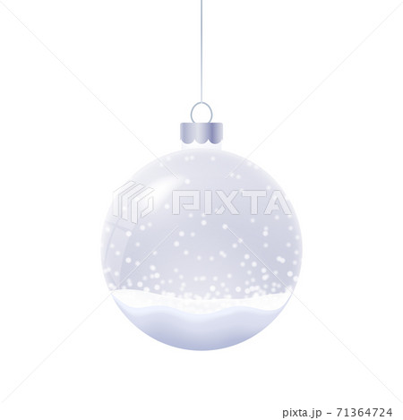 Glass christmas ball with snow globes. Christmbas ball Glass christmas ball with snow globes. Christmbas ball 71364724