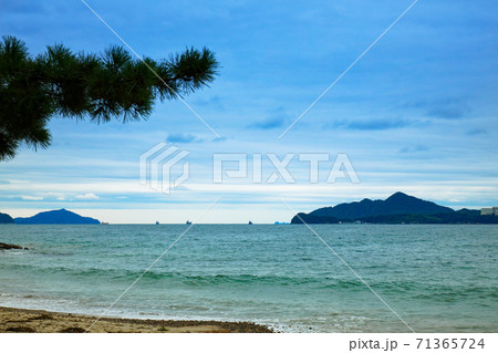 天橋立 砂浜から宮津湾を望む 天橋立 砂浜から宮津湾を望む 71365724