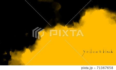 黄色と黒のインテリアアート 壁紙 抽象画 のイラスト素材