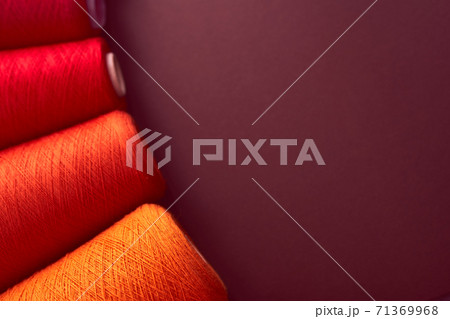 Composition of colorful vibrant wool threads Composition of colorful vibrant wool threads 71369968