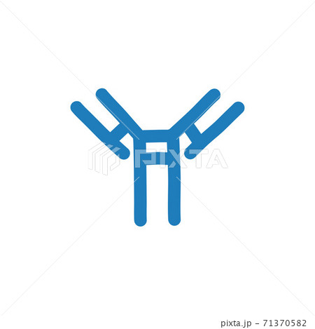 antibody, immunoglobulin doodle icon, vector color illustration 71370582
