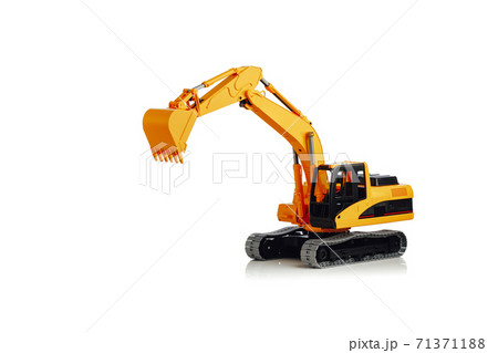 excavator model isolated on white background excavator model isolated on white background 71371188