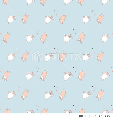 Seamless Patterns Yoga For Pets Playful のイラスト素材
