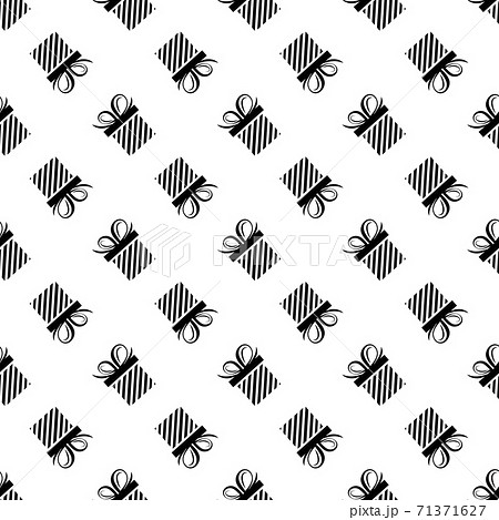 seamless pattern black silhouette gift box 71371627