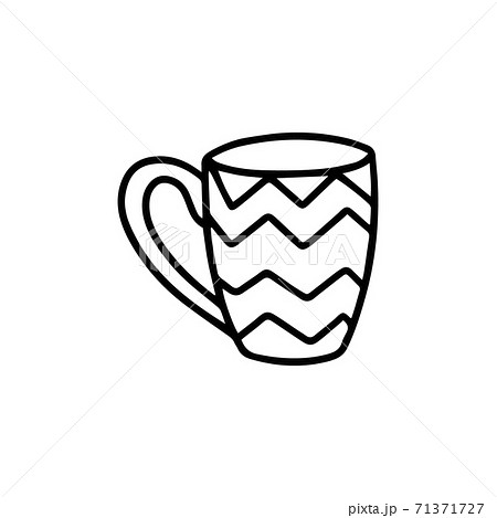 cute mug with pattern. Vector illustration. Doodle cute mug with pattern. Vector illustration. Doodle 71371727