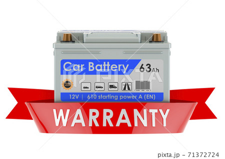 Car battery warranty concept. 3D rendering Car battery warranty concept. 3D rendering 71372724