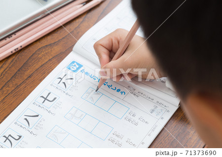 勉強する幼児 勉強する幼児 71373690