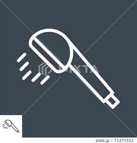 Shower line icon 71375322