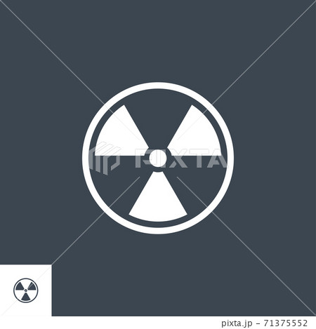 Radioactive related vector glyph icon. Radioactive related vector glyph icon. 71375552