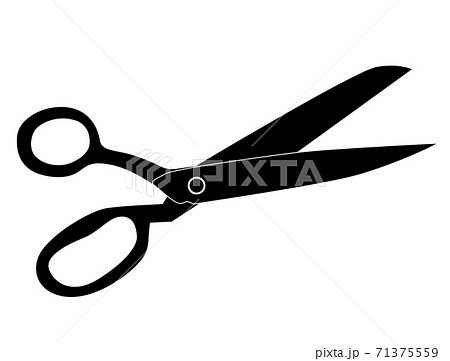 Scissors Silhouette Icon Isotared On White のイラスト素材