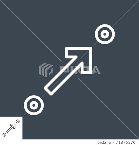 Route planner line icon 71375570