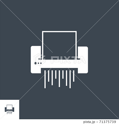 Paper Shredder related vector glyph icon. 71375739