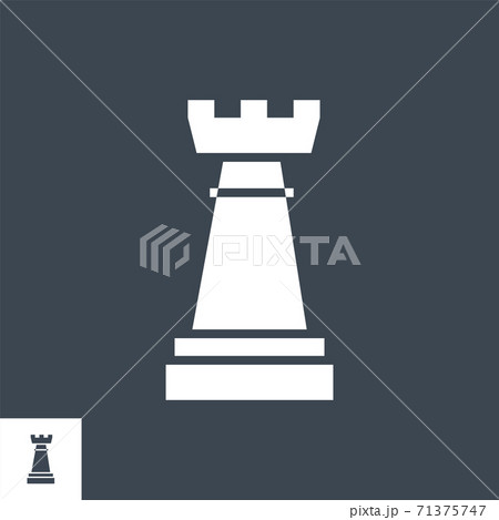Chess Rook Vector Glyph Icon 71375747