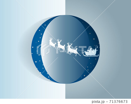Marry christmas with Deer and santa claus driving in a sleigh with snow in the winter season. Marry christmas with Deer and santa claus driving in a sleigh with snow in the winter season. 71376673