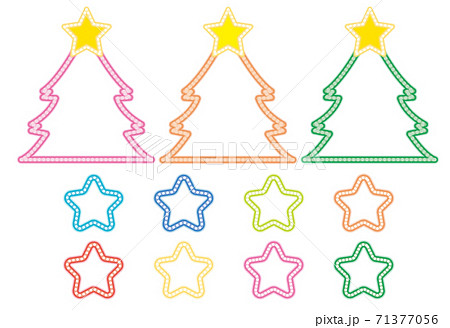 イルミネーションツリー クリスマスイメージのイラスト素材