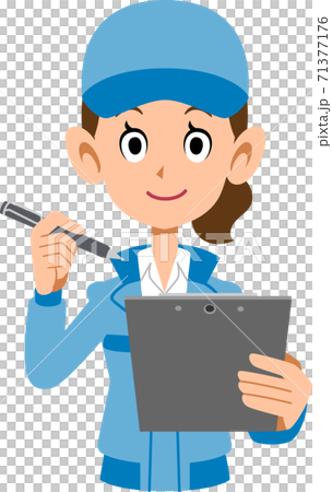 有剪貼板和筆的工作人員婦女 71377176