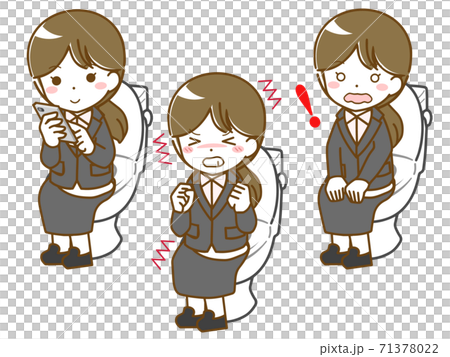 スーツを着た女性のトイレ スーツを着た女性のトイレ 71378022