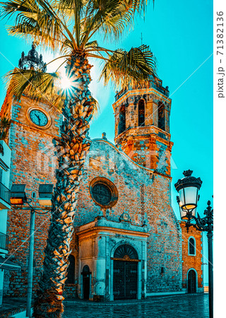 Sitges Town Hall and Church  Parish of Saint Bartholomew and San 71382136