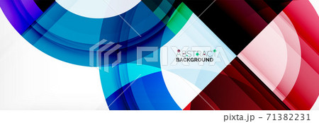 Round shapes, triangles and circles. Modern abstract background 71382231