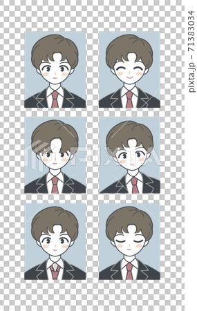 OK例子，NG例子，男學生，證明照片的載體 71383034