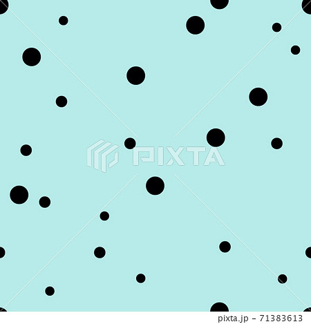 Dotted seamless pattern. Black Polka Dot on blue background Background. Vector illustration. Monochrome minimalist graphic design. Wallpaper, furniture fabric, textile Dotted seamless pattern. Black Polka Dot on blue background Background. Vector illustration. Monochrome minimalist graphic design. Wallpaper, furniture fabric, textile 71383613