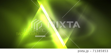 Neon geometric abstract background. Triangles with color glowing light effects in the dark. Vector illustration for covers, banners, flyers and posters and other Neon geometric abstract background. Triangles with color glowing light effects in the dark. Vector illustration for covers, banners, flyers and posters and other 71385853