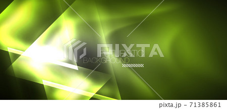 Neon geometric abstract background. Triangles with color glowing light effects in the dark. Vector illustration for covers, banners, flyers and posters and other Neon geometric abstract background. Triangles with color glowing light effects in the dark. Vector illustration for covers, banners, flyers and posters and other 71385861