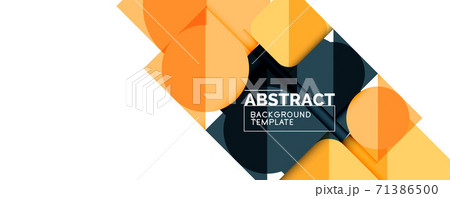 Clean minimal geometric abstract background with triangles and circles. Vector illustration for covers, banners, flyers and posters and other designs 71386500