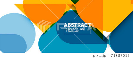 Simple circles and triangles abstract background. Vector illustration for covers, banners, flyers and posters and other designs 71387015