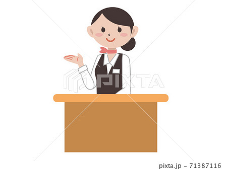 案内　受付　女性 71387116