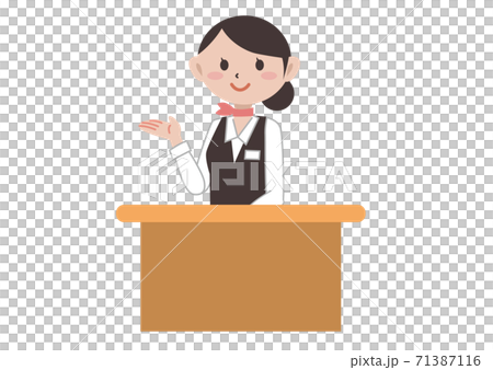 案内　受付　女性 71387116