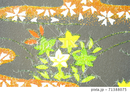 和柄の和紙　背景素材 71388075