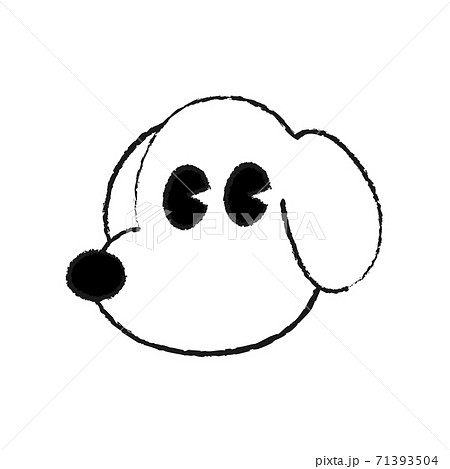犬のキャラクターの顔のイラストのイラスト素材