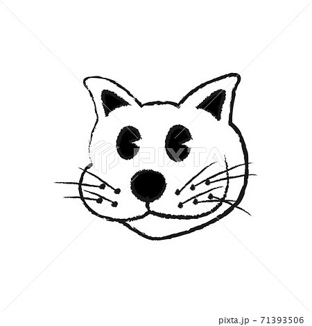 猫のキャラクターの顔のイラストのイラスト素材