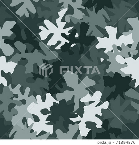 Camouflage pattern background. Classic clothing style masking camo repeat print 71394876