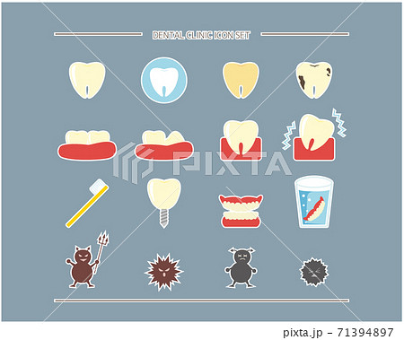 歯科医院用のベクターイラストセット 歯医者 のイラスト素材